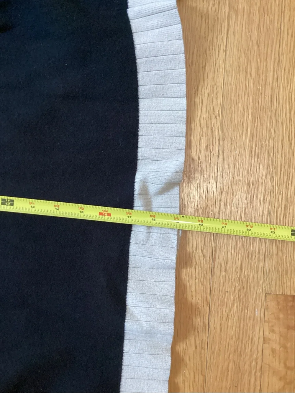 Source Unknown Black Cardigan with Cream Trim